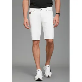 Bruno Banani Jeansshorts BRUNO BANANI "Hutch-Shorts", Herren, Gr. 32, Länge 32, weiß, Denim/Jeans, Obermaterial: 98% Baumwolle, 2% Elasthan, unifarben, normal kurz, Jeans Jeansshorts, gerade geschnittene kurze Beine, niedrige Leibhöhe