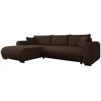 Mirjan24 Eckcouch Cord 5-Sitzer Braun