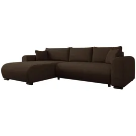 Mirjan24 Eckcouch Cord 5-Sitzer Braun