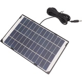 Fdit Solarpanel Mini Tragbares Solarpanel-Ladegerät, 6 W 12 V Dc5521 Kamera-Solarpanel Outdoor-Hausüberwachungsbeleuchtung Ladegerät für Rasen-Solarlampe