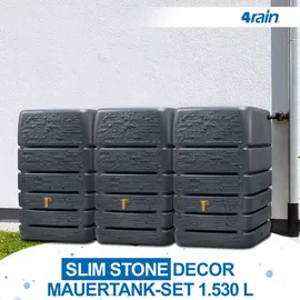 4rain Slim Stone Decor Mauertank 1530 l graphitgrau