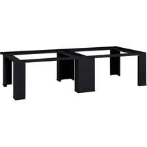 vidaXL Waschmaschinen-Podest 2 pcs Schwarz 127 x 54,5 x 32,5 cm