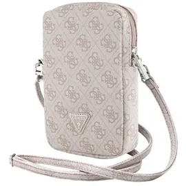 GUESS Polyurethan4G Triangle Logo Wallet Phone Bag Zipper Pink