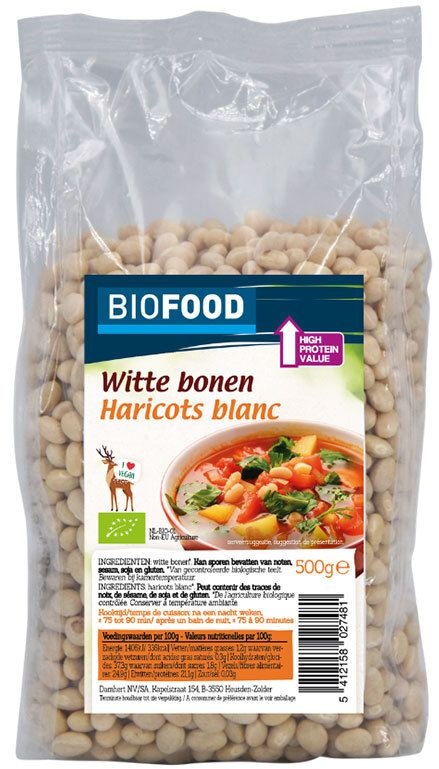 BIOFOOD Haricots blancs bio 500 g Aliment