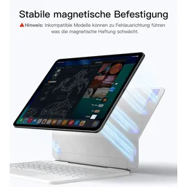 Inateck Magnetische Tastatur Hülle für iPad A16 11/10 Gen Weiß