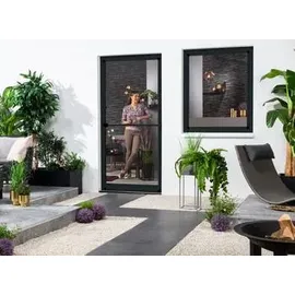 culex Fliegengitter Türbausatz Basic 100 x 210 cm Dunkelgrau