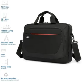 Act Suburb shoulder bag for laptops up to 15.6i made from recycled plastic (AC8570)