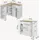 [en.casa] Kücheninsel Kudebola 115 x 40 x 94 cm Eicheoptik/Weiß