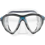 Cressi Big Eyes Evolution Schnorchelmaske Erwachsene - Taucherbrille Erwachsene zum Tauchen & Schnorcheln - Minimales Innenvolumen - Schnellverstellung Schnallen - Transparent/Blau