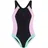 LASCANA Badeanzug Damen Schwarz/Rosa 46