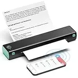 Itari Bluetooth Thermodrucker, Mobiler Drucker A4 Tragbarer Drucker Klein Kompakt - WLAN Portable Printer für Unterwegs und Tattoo, Handy Drucker A4 Unterstützt Thermopapier A4