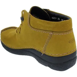 WOLKY Seamy Moc Bootie 0625311-940, Antique Nubuckleder, Mustard (senfgelb) für Damen, gelb, Größe 41 EU