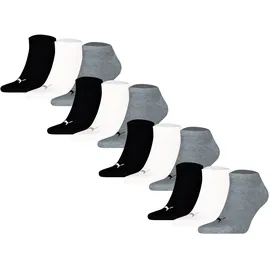 Puma Sneakersocken 12er Pack Schwarz/Weiß/Grau 35-38