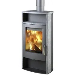 THORMA Kaminofen »Alvesta II«, speckstein, Speckstein, 8 kW, Zeitbrand geeignet - grau