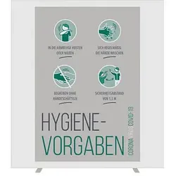 PAPERFLOW Trennwand easyScreen, Hygiene-Vorgaben weiß 160,0 x 174,0 cm