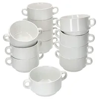 Mambocat 12er Set Stiva Suppenschale weiß 250 ml