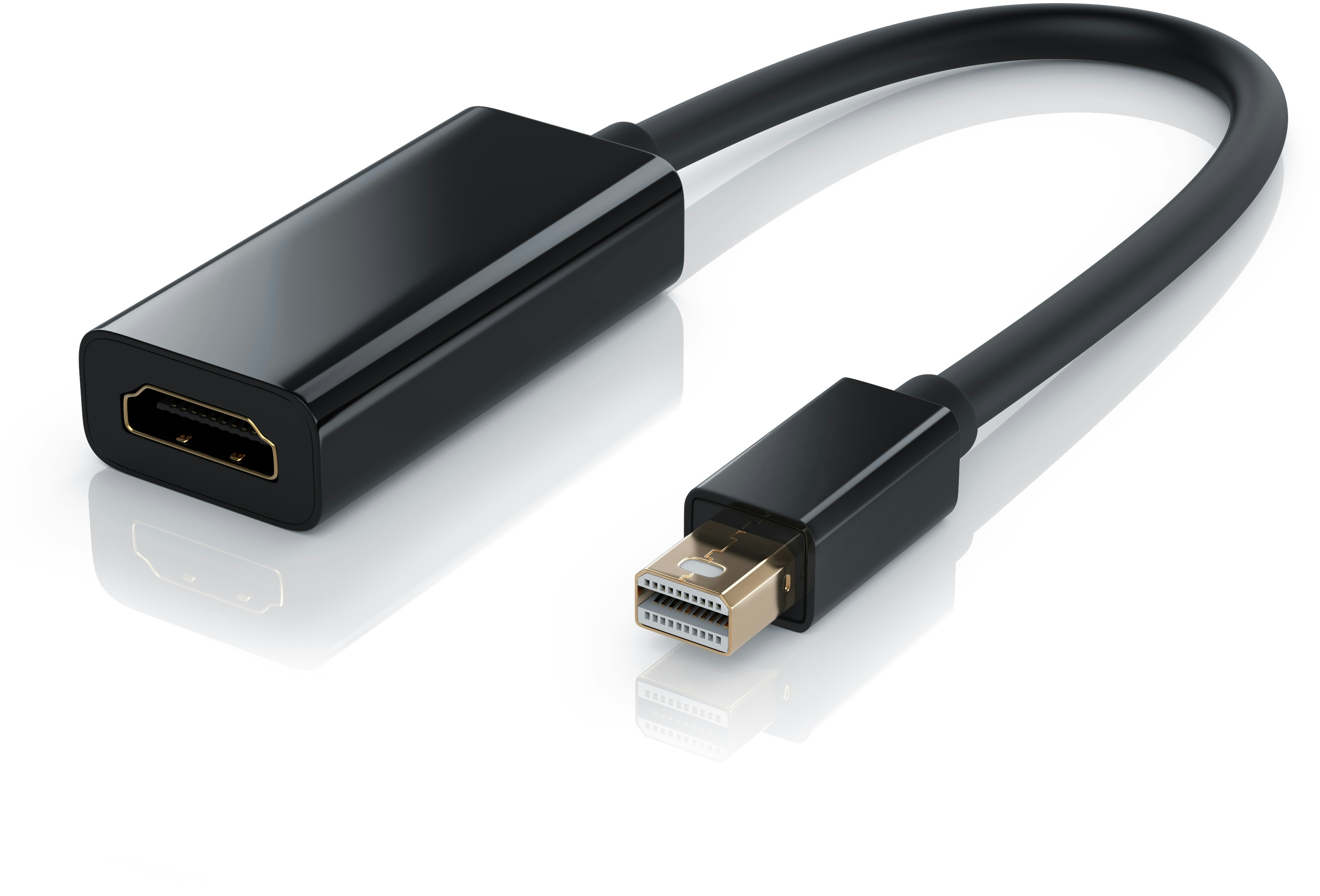 CSL Mini DisplayPort zu HDMI Adapter, Full HD MiniDP zu HDMI Buchse Konverter / Adapterkabe