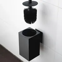 elmowo WC-Bürste Edelstahl Schwarz 2er Set