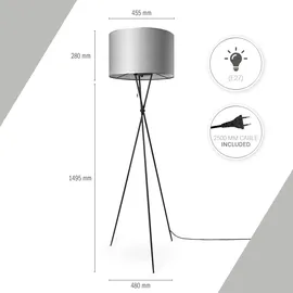 Paco Home KATE CANVAS UNI COLOR 48,0 cm grau