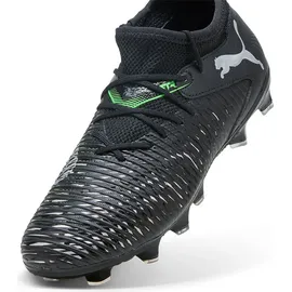 Puma Future 8 Match FG/AG JR, Unisex Fussballschuh, Puma Black-Puma Silver-Fluo Green,