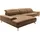 Musterring Wohnlandschaft MUSTERRING "MR 2490 Ecksofa mit erstklassigem Sitzkomfort, Long-Life-Leder", beige (fango, s), B:342cm T:207cm, Sofas, Wohnlandschaft, Fuß schwarz, Sitzhöhe 48cm, wahlweise mit Funktionen, Maße 342x207 cm