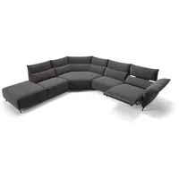 Sofanella 2-Sitzer Stoff CUNEO, Relaxsofa, Designsofa, Designer Couch, Italienisches Sofa, 2er Sofa grau