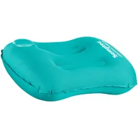 Aufblasbares Camping-Kissen mit eingebauter Handpumpe, türkis