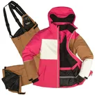 Killtec Skianzug Damen Winterjacke pink + Skihose braun, verschweißte Nähte braun|bunt 44 EU