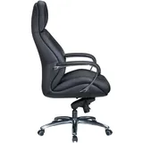 FineBuy Bürostuhl Chefsessel Echtleder Ergonomisch XXL Drehstuhl 120 kg