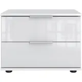Boxxx Nachtschrank, Weiß, Kunststoff, 2 Schubladen, 52x40x38 cm, Made in Germany, Schlafzimmer, Nachttische