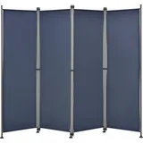 pro.tec Modica 170x215cm Paravent Sichtschutz Spanische Wand Garten Dunkelblau