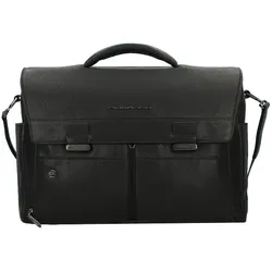 Piquadro W130 Aktentaschen Messenger RFID Schutz Leder 42 cm Laptopfach black