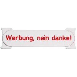 RSA1 ALU Namensschild "Werbung, nein danke!"