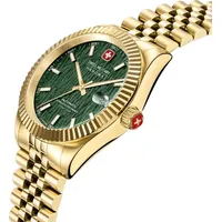 Swiss Military HANOWA Herrenuhr Automatikuhr gold / grün onesize