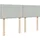 vidaXL Boxspringbett mit Matratze Hellgrau 140x200 cm Samt