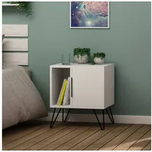 Decortie | Nachttisch Weiß Spanplatte 50.2x58x44.6 cm | NADUVI