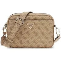 GUESS Umhängetasche Meridian II Camera Bag S Latte Logo
