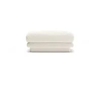 Micadoni Pouf, Creme, Textil, 1-Sitzer, cm, Hergestellt in Europa,