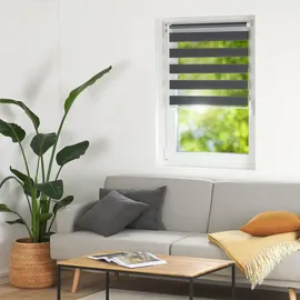 Everbrent Doppelrollo 85 x 155 cm schwarz/weiß