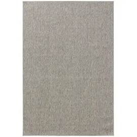 benuta In- & Outdoor-Teppich Iowa Hellgrau 80x150 cm Wohnzimmer Rechteckig Einfarbig Modern Kurzflor benuta Skandinavisch - Hellgrau