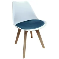 Hti-Living Design-Stühle mit Kunststoffschale und Samt-Sitzki