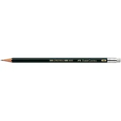 FABER-CASTELL Bleistift Castell 9000, Härte HB, mit Radiergummi