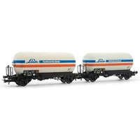 Rivarossi DB, 2-tlg. Set 2-achs. Gaskesselwagen der Bauart Zgs