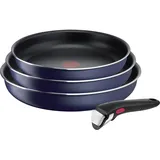 Tefal Ingenio L1579002 Pfannen-Set, 3-teilig, 22/24/26 cm, abnehmbarer Griff, keine Induktion, Antihaftbeschichtung, Wärmeanzeige, Basis Diffusion, stapelbar, hergestellt in Frankreich, Easy Cook N