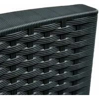 Svita Polyrattan Bistro-Set Balkonset Klappmöbel Stuhl Tisch Gartenmöbel Schwarz