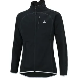 Airtracks Herren Thermo Fahrradjacke Pro Line L schwarz-silber / warme Softshell Radjacke für kalte und lange Herbst-Wintertouren - Schwarz - L