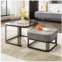stilvora Couchtisch Schwarz MDF 60 x 60 x 42 cm