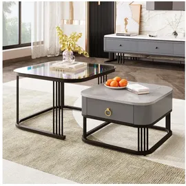 stilvora Couchtisch Schwarz MDF 60 x 60 x 42 cm