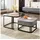 stilvora Couchtisch Schwarz MDF 60 x 60 x 42 cm