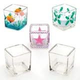 Baker Ross Teelichthalter Set 6 Glas Transparent